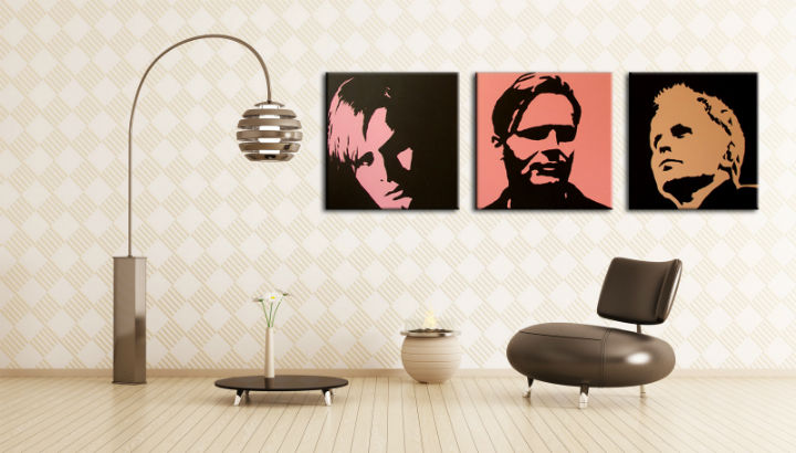 Ročno poslikana slika POP Art Herbert Grônemeyer 3 kosi hg