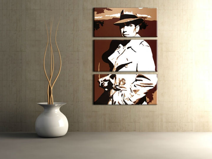 Ročno poslikano slikarstvo POP Art BOGARD 3-delno močvirje