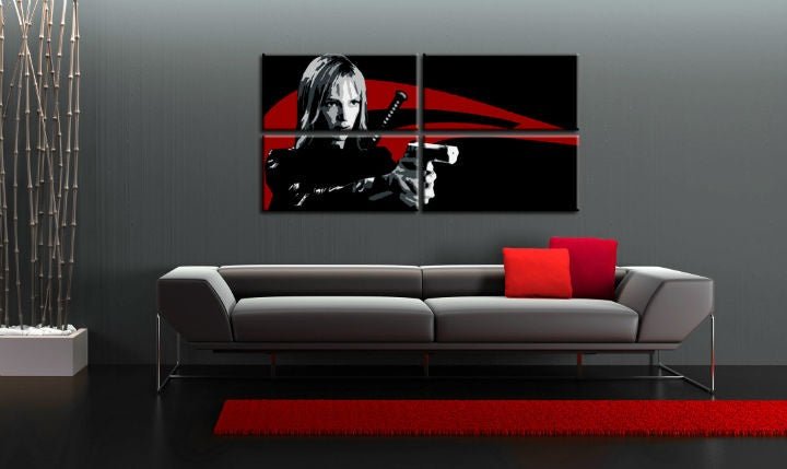 Ročno poslikana slika POP Art Kill Bill 4 kosov kb - slika 2