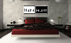 Ročno poslikana slika POP Art Monthy Python 2 kosa mp | različne velikosti