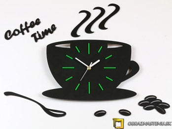 Moderna stenska ura Green Satin Cup NH039