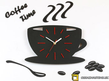 Moderna stenska ura Red Satin Cup NH041