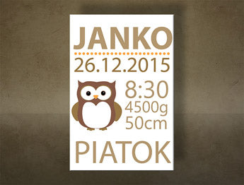 "Naš otrok" Stenska slika z besedilom TEX014O1