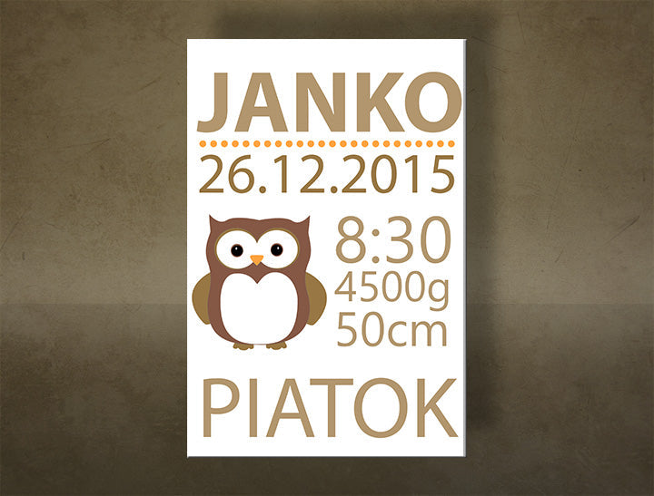 "Naš otrok" Stenska slika z besedilom