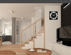 Stenske ure LOGIC WHITE-BLACK - slika 3