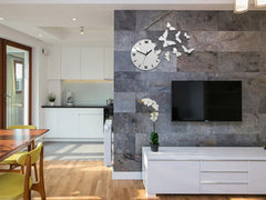 Moderna stenska ura BUTTERFLY 3D WHITE NH049