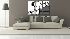 Ročno poslikano POP Art slikarstvo SNOOPY 3 deli snoopy3 | različne velikosti