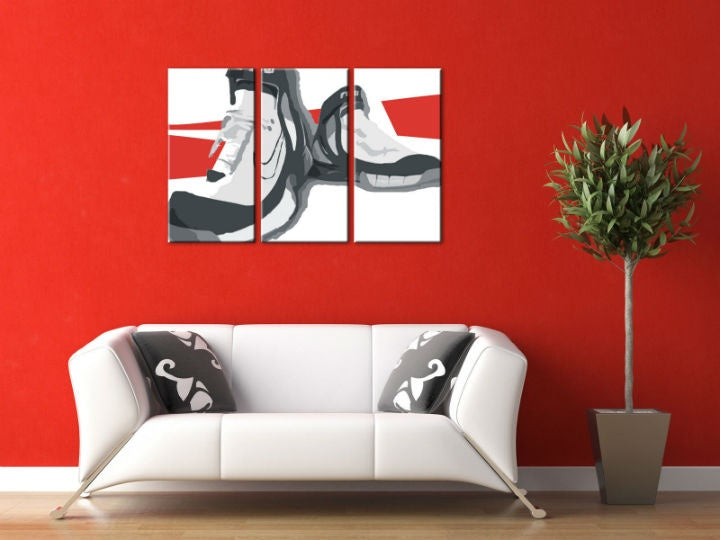 Ročno poslikano slikarstvo POP Art Škornji 3 kosi škornjev - slika 2