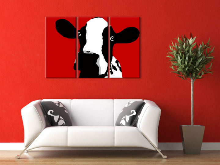Ročno poslikana slika POP Art Krava | različne velikosti