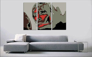 Ročno poslikana slika POP Art BROWN APE 3 kosi ibbrown | različne velikosti