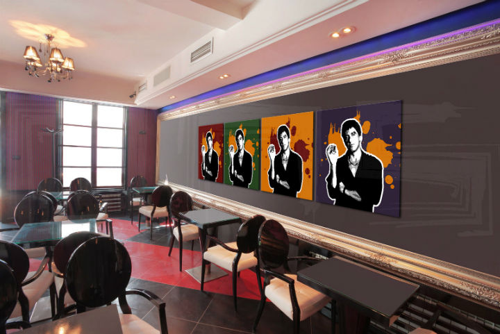 Ročno poslikana slika POP Art Scarface - AL PACINO 4 kosi