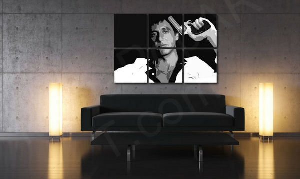 Ročno poslikana slika POP Art Scarface - AL PACINO 6 kosov
